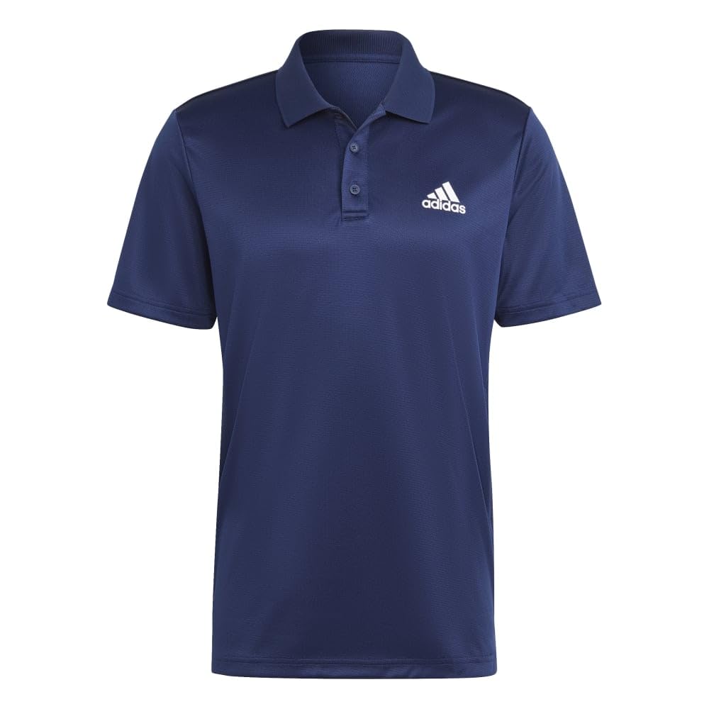 Adidas Designed To Move Polo Dark 24852 3-Stripes Shirt, Men's, Blue/White (IB8236),