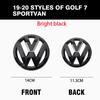 1set Black Hollow out style Car Front Grill Badge Emblem SS15 Stickers Car Logo Accessories For VW Golf 4 5 8(MK8) 7(MK7) sportvan
