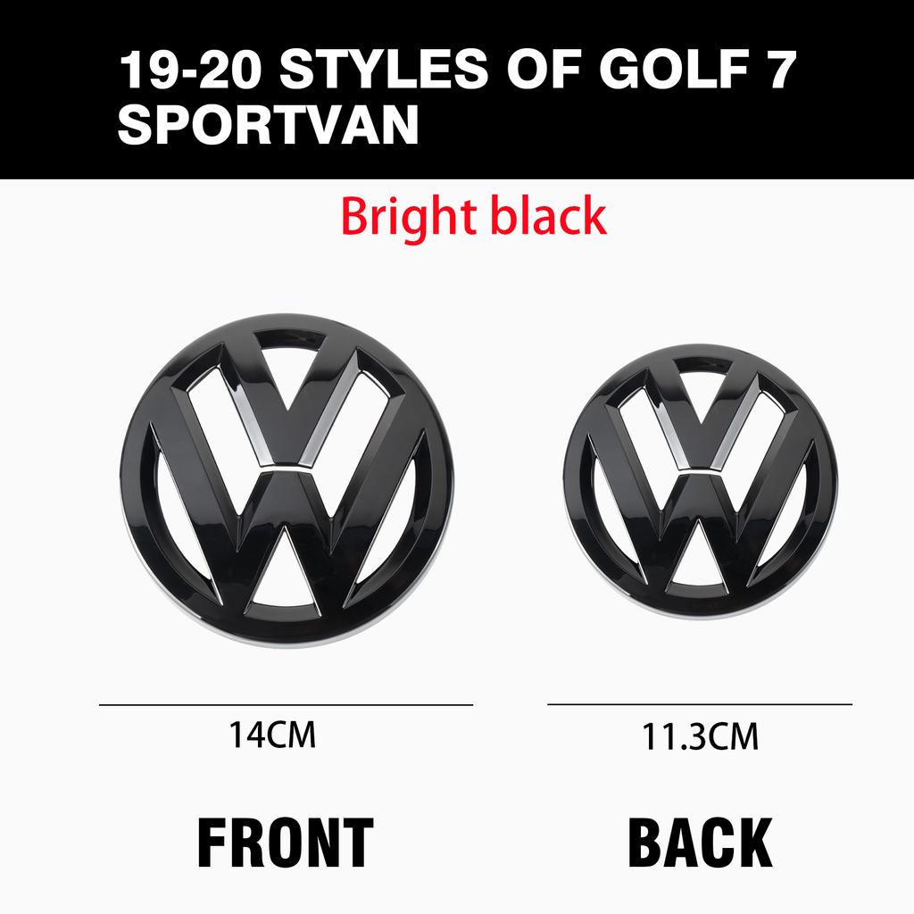 1set Black Hollow out style Car Front Grill Badge Emblem SS15 Stickers Car Logo Accessories For VW Golf 4 5 8(MK8) 7(MK7) sportvan