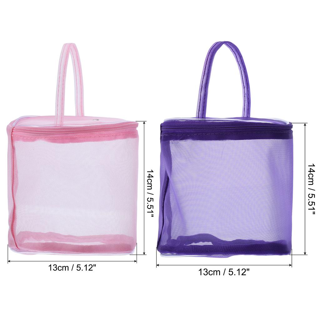 1/2pcs Yarn Storage Bag Portable Crochet Knitting Bag Case Skein Ball Holder Mesh Basket Organizer Crocheting Tote for Sewing