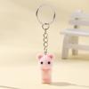 Fashion Plush Resin Mouse Keychain Creative Backpack Pendant  Bag Accessories