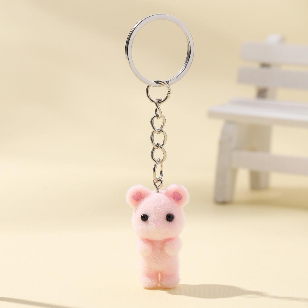 Fashion Plush Resin Mouse Keychain Creative Backpack Pendant Bag Accessories