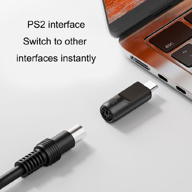 Type C USB to for 2 Interfaces Adapter Convenient Installation Features Enhances Productivity on Computer Host Systems