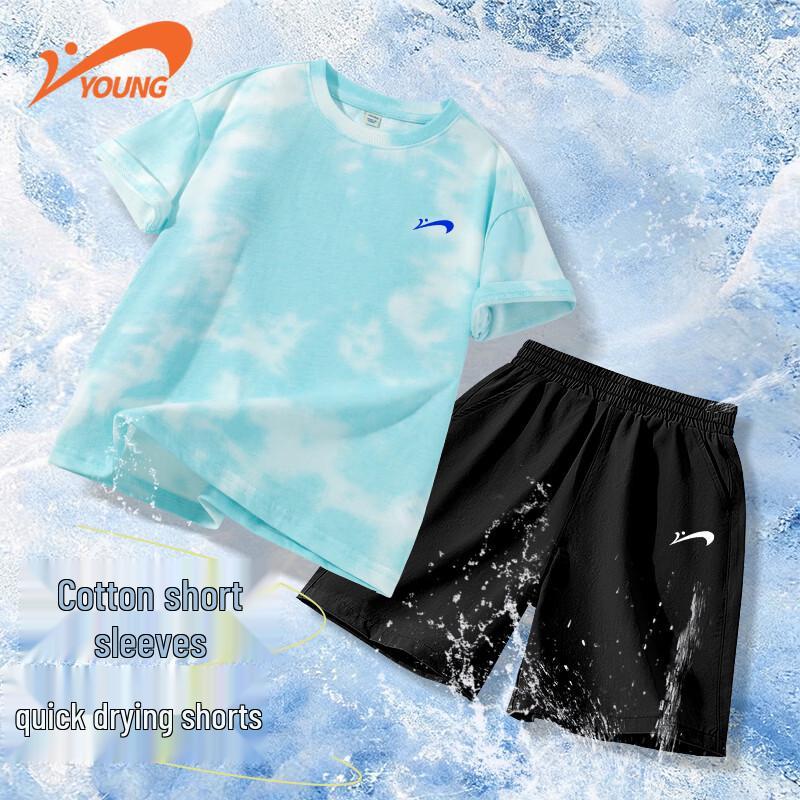 Guirenniao Boys  Tie-Dye T-Shirt & Shorts Set 150