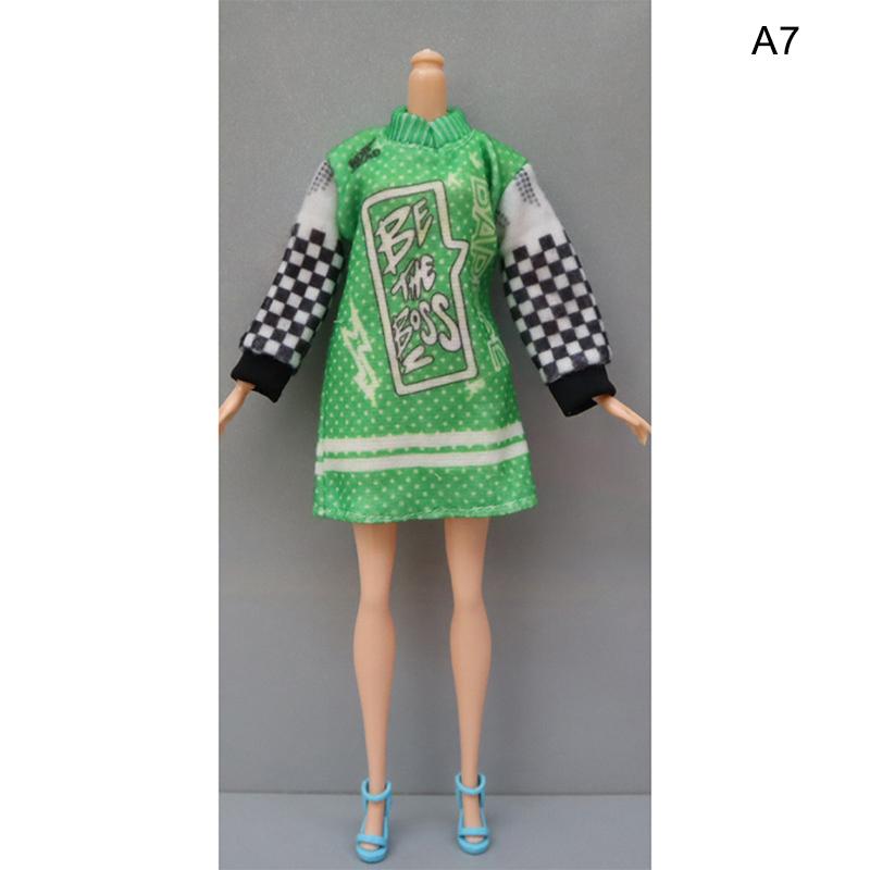 1Set Fashion Outfits for 1/6 Doll Casual Skirt Vest Shirt Pants Dress Dollhouse Accessories Clothes