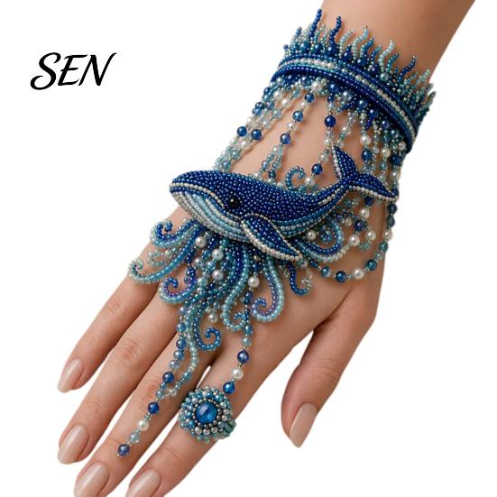Kit DIY de Pulsera de Mano con Cuentas, Set para Hacer Joyería Tejida con Cuentas, Cadena Ajustable Hecha a Mano Kits Artesanales para Adultos Regalos Amantes de la Artesanía