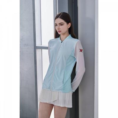Zip Up Heart Attack Mesh Sleeve Sky Blue