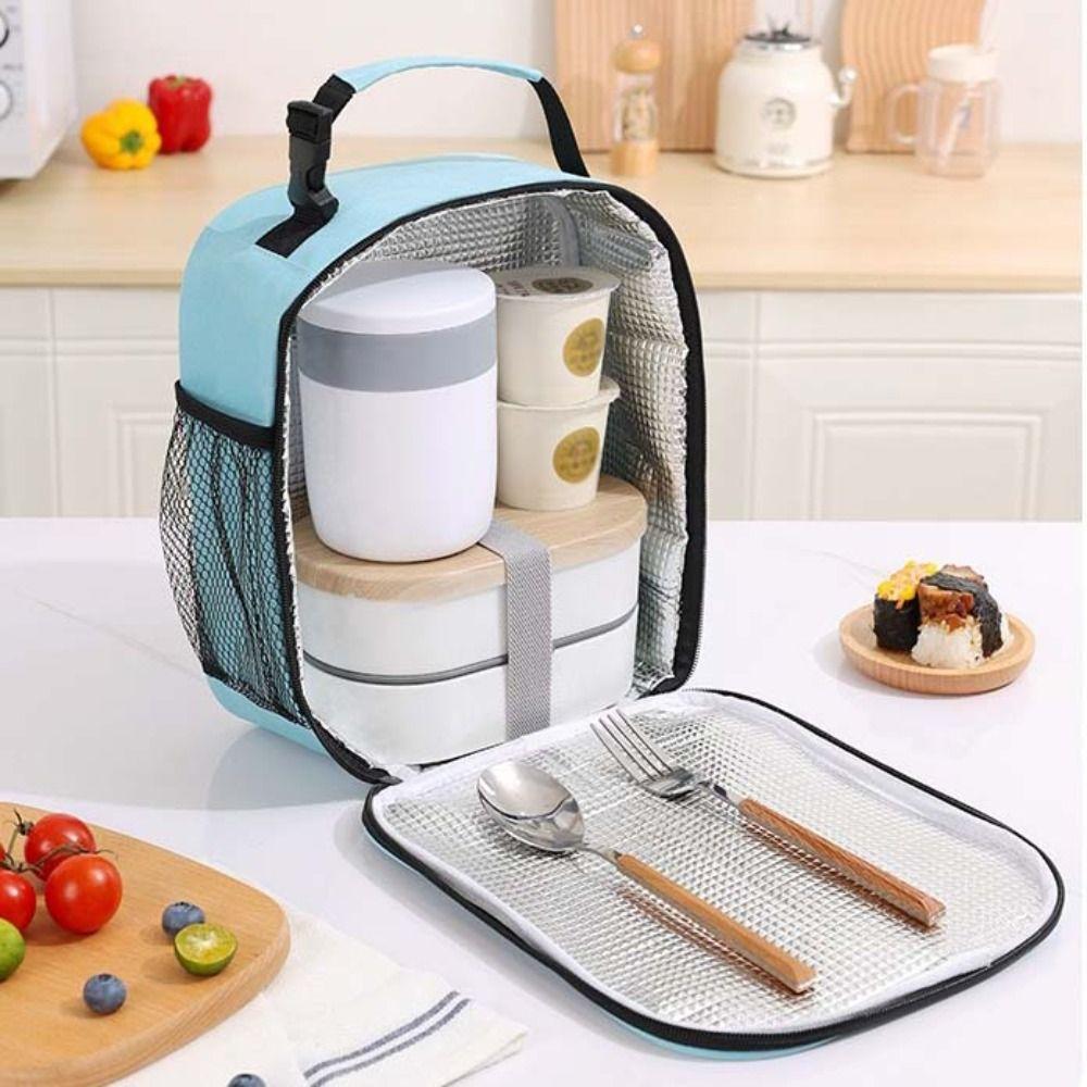 Aluminum Foil Thermal Insulation Bag Vertical Picnic Bag Portable Insulated Lunch Bag Outdoor