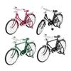 Retro Bicycles Model Ornament Nostalgic Design Miniature Bike Figurine for Living Room Bookcase and Desktop Decoration