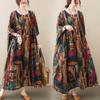Summer Dress Vintage Women Lady Vestidos Beach Sundress Long Dress Print Loose Maxi Dress