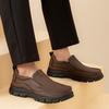 Men's outdoor casual leather shoes, large size shoes for men, soft-soled low-top cowhide men's shoes