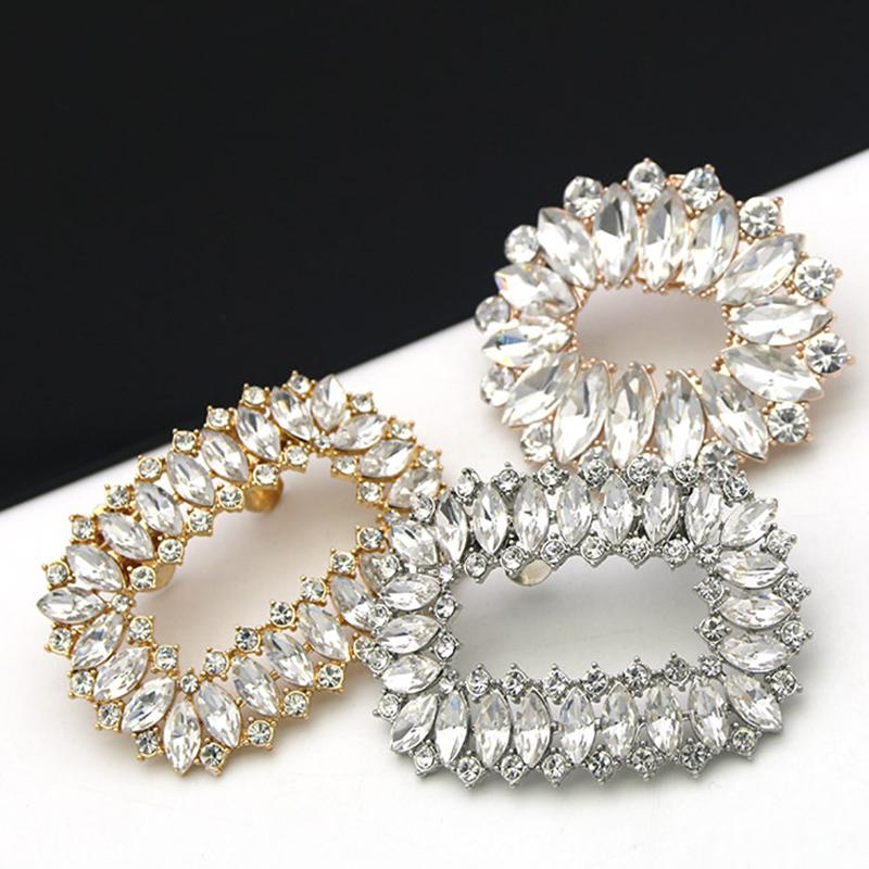 1 Pair Lady Shoe Clips Wedding Bride Shoes Decoration Women High Heel Charms Jewelry Shoes Rhinestones Crystal Decoration