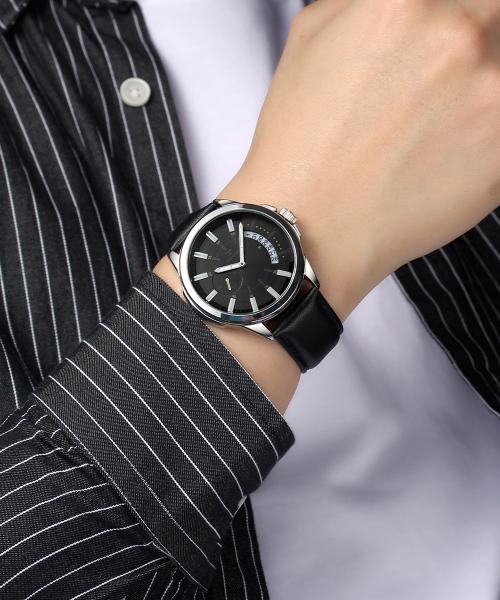 TORSO TORSO Classical Multi-function Leather Men's Watch T47L-SBBK