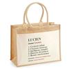 Beach Bag - PLANETEE - Jute with Pocket Lucien Definition - Cotton - Large Capacity - Printed In France