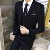 European Size Men's Three-Piece Wedding Suit - Thickened Formal Attire for Grooms