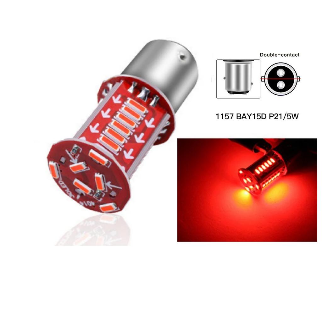 4x Strobe 1157 BAY15D P21/5W 30SMD High Brightness Flash Silicone Canbus Reverse Light Brake Parking Lamp Motorcycle Tail Lights