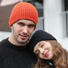 Melon hat men's autumn and winter knitted wool hat men's and women's outdoor warm bag head brimless cold hat tide