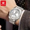 Oulishi Men's Quartz Watch: Single Calendar, Solid Band, Business Waterproof, Luminous