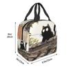 Black Cat Anime Lunch Bag with Insulated and Perfect for and Large Easy To Carry Pockets, Cooling, Commuting, School, Picnics, Men, Women, Students,