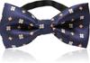 [Best Item] Bow Tie for Men & Kids, Dot Pattern, Blue, One-Touch Tie, Ribbon Tie, Flower, Hook Type, Navy Blue G1-19
