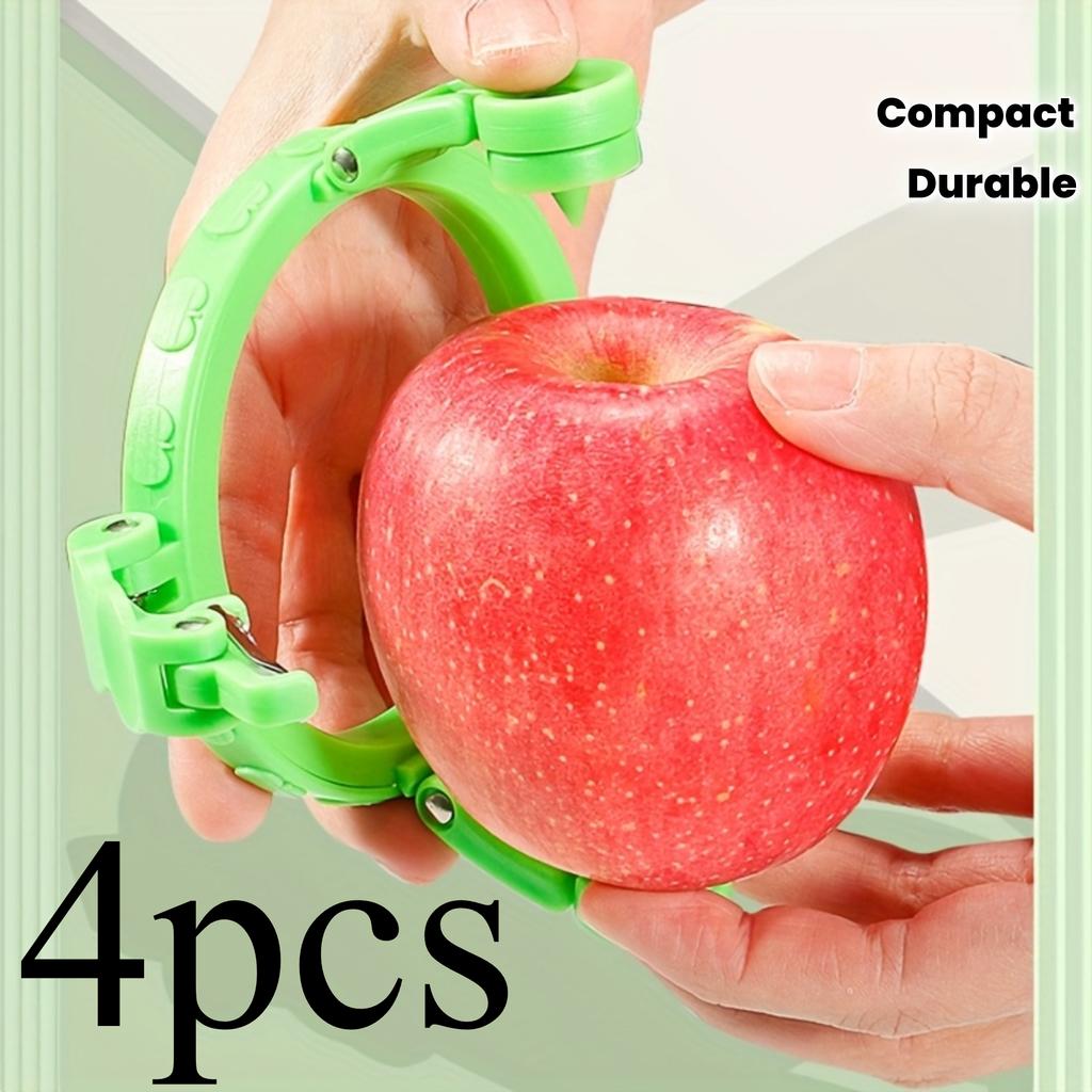 4pcs Creative Fruit Peeler - 304 Stainless Steel Quick Peel Design, Potatoes & More - Fun Kitchen Gadget for Home Use, Compact Kitchen Tool