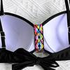 New webbing hard cup halter sexy bikini split swimsuit swimsuit