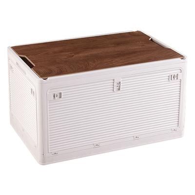 Folding Storage Box 36L Large Capacity Waterproof Portable Plastic Storage Bins for Outdoor Camping