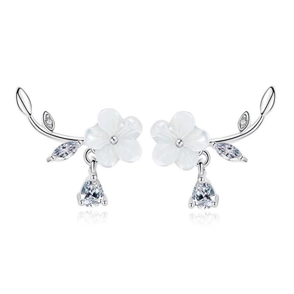 Ohrstecker Retro Einfache Muschel Blume Mode Ohrring Schmuck