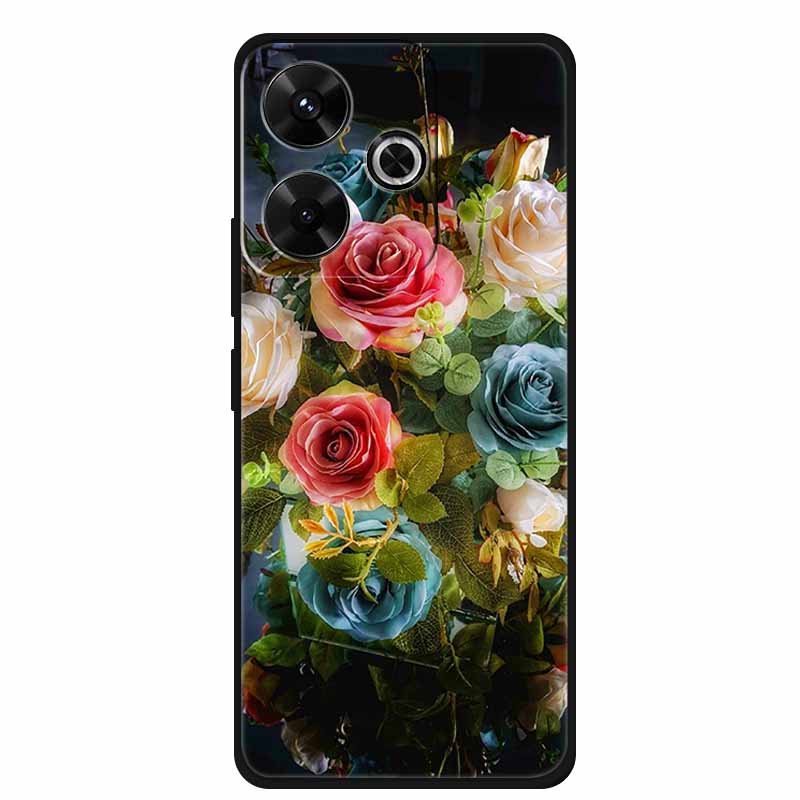 Phone Case For POCO M6 4G Back Cover Case M6Plus Black Silicone Soft Coque For Xiaomi Redmi 13 13x Poco M6 Plus Case M 6 Plus