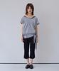 Ohesio One-Shoulder Wrap T-Shirt, Gray