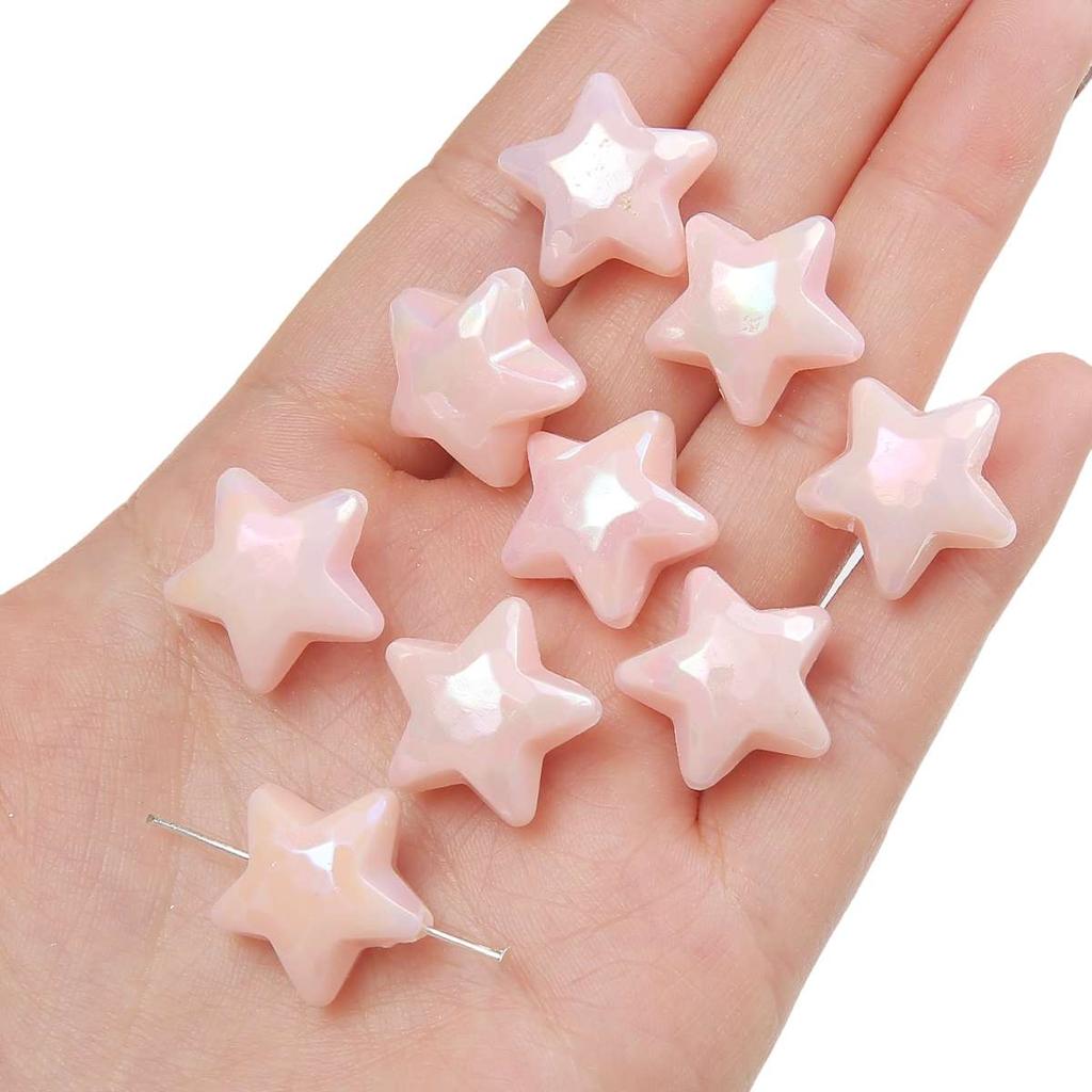 [19X17mm] Color-Plated Peach Heart Beads  Cream Heart-Shaped Beads DIY Handmade Jewelry Accessories
