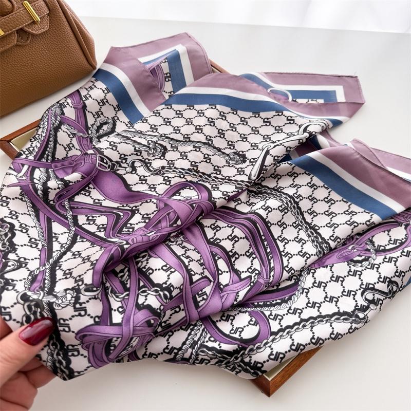 Style Printed Silk Scarf Square Scarf High-End Shawl Versatile Neck Small Square Scarf Headscarf Women'S Scarf