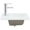 VidaXL Lavabo encastré avec robinet 42x39x18 cm céramique blanc 148623