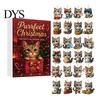 Christmas Box 2026 Advent Calendar, 24 Days Countdown Calendar with 2D Acrylic Holiday Dog/Horse/Cat/Animals Pendants, Mini Animal Hanging Ornaments
