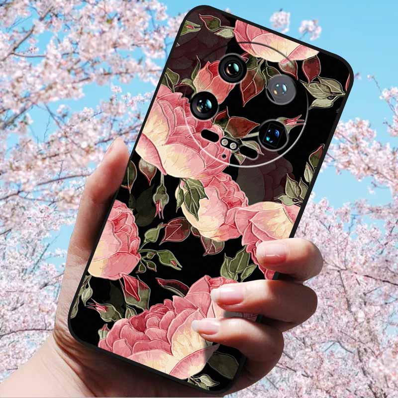 For Xiaomi 14 Ultra 5G 6.73" 14 Pro Cases Fashion 3D Retro Embossed Relief Soft TPU Siliocn Back Cover for Xiaomi 14 Capa Mi 14