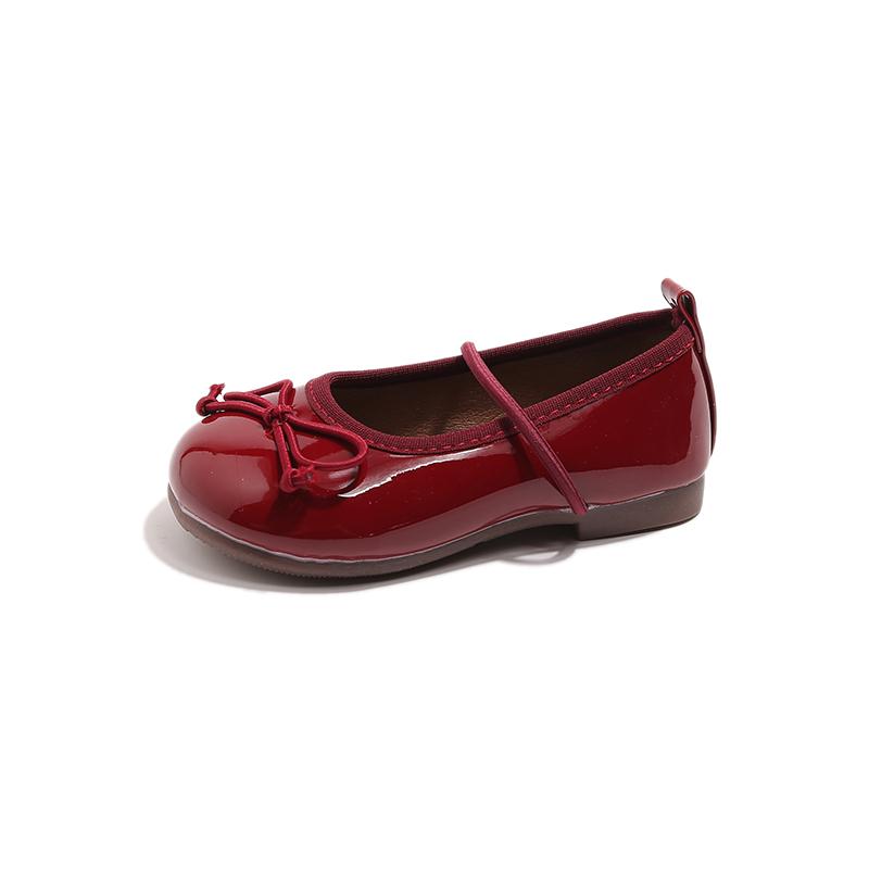 

Spring Summer Children Ballet Shoes Glossy Trend Girls Leather Shoes Soft Princess Versatile Kids Fashion Flat Loafers Classic 24