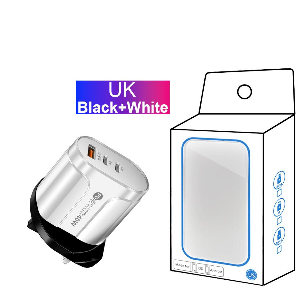 Universelles Netzteil-Ladegerät: Kompatibel mit US-, EU-, UK-, AU-Spezifikationen, verfügt über 1 USB + 2 PD-Anschlüsse