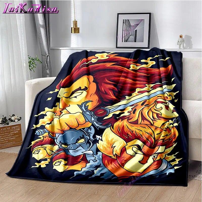 Thundercats Throw Blanket Cartoon Soft Cover Lightweight Warm Cartoon Blankets for Kidsroom Bedroom