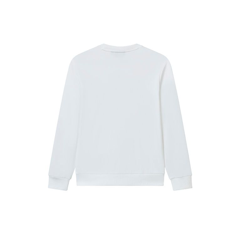 Fila Classic Cotton Crew Neck Logo Pullover Sweatshirt Men Sweatshirt Standard-White F11M238204FWT