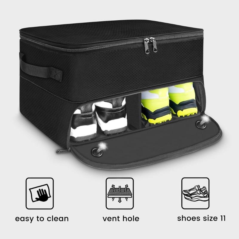 Golf Trunk Organizer Bag Storage Water Resistant Polyester Texture Compact Foldable Design for Equipment Protection