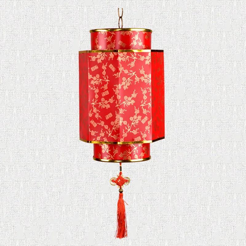 Chinese Style Hanging Lanterns Lamp PVC Waterproof Antique Palace Lanterns Retro Chinese Red Lanterns Festival New Year Decor