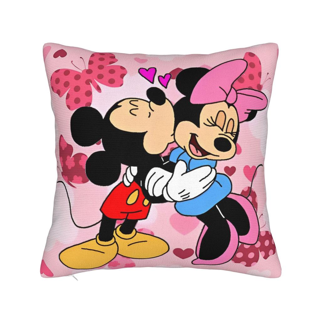 Mickey Mouse Kuddfodral Polyester Kudde för Soffa Söt Känd Tecknad, Avslappnade Kuddfodral