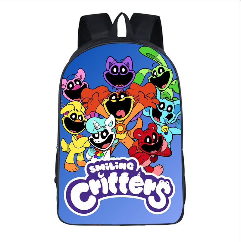 Smiling Critters Horror Bobby Smiling Animals Student Bag Kids Backpack