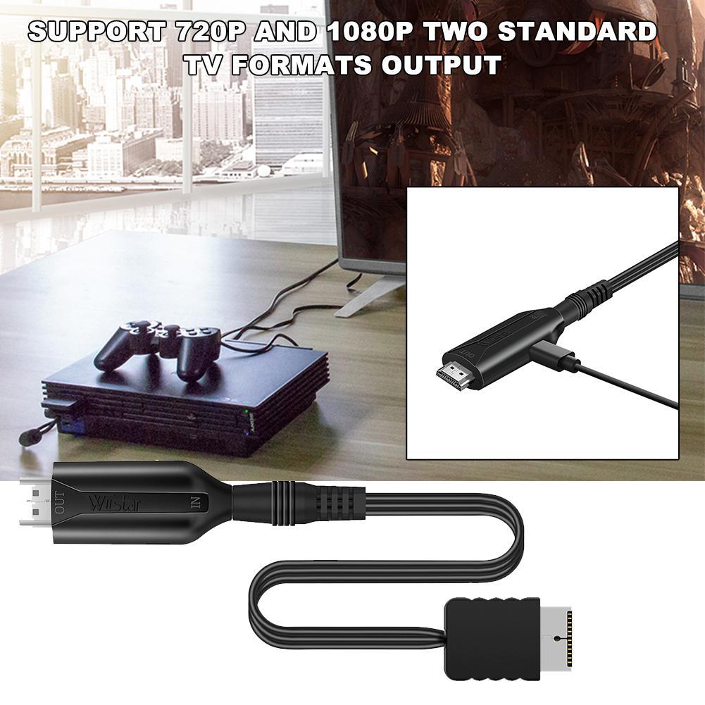 HDTV PC Full HD Audio Video Adapter Link Cable For PS2 Output Support HDMI-compatible 720P 1080 C0G6