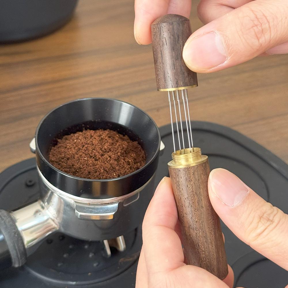 Coffee Needle Distributor Coffee Powder Stirrer Wood Handle Espresso Stirrer WDT Tools Coffee Distributor Barista Accessories