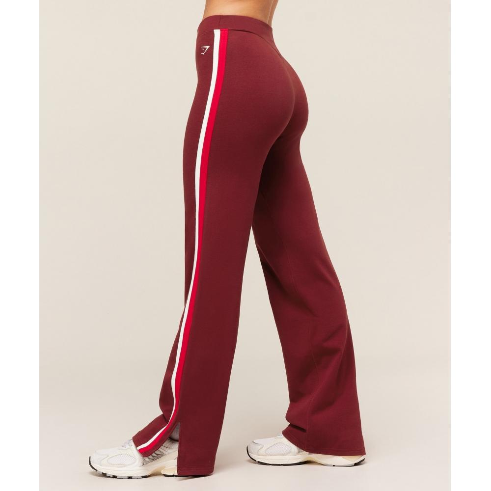 Gymshark Piping Wide Leg Pant Sets Red Carmine Red Soft White B5b7o Rb8j