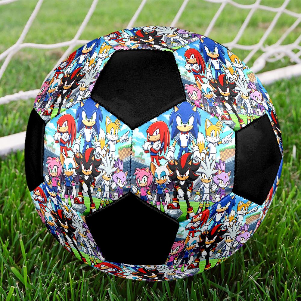 1pc Sonic The Hedgehog Football Soccer Ball Size 5 Indoor Soccer Ball Fashion Colorful Backyard Game -Great For Sports Fans Gift HE85
