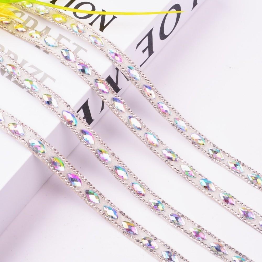 New Horse Eye Shape Rhinestone Chain Self Adhesive Flexible DIY Accessory Shiny Rhinestone Tape Dance Costumes