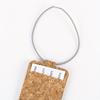1pc  PU Wood Grain Luggage Tag, Square Travel Check-in Tag, High-quality Elastic Belt Luggage Tag