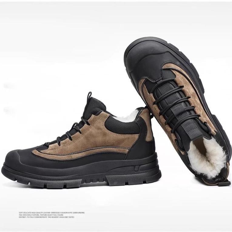 Zima Nowe Bawełniane Buty Wysokie Buty Męskie Grube Pluszowe Ciepłe Śniegowce Outdoor Wodoodporne i Mrozoodporne Ciepłe Bawełniane Buty